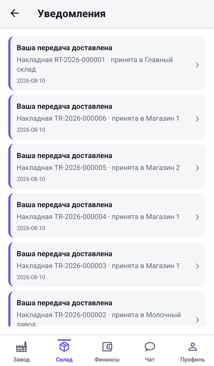 Персональные уведомления
